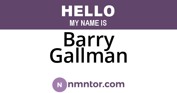 Barry Gallman