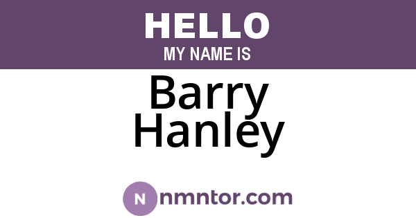Barry Hanley