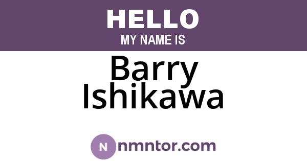 Barry Ishikawa