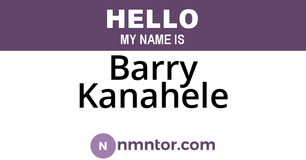 Barry Kanahele