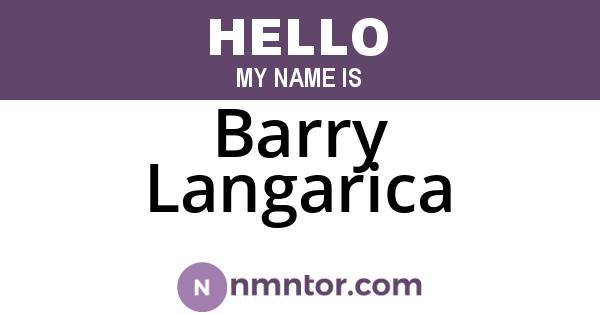 Barry Langarica