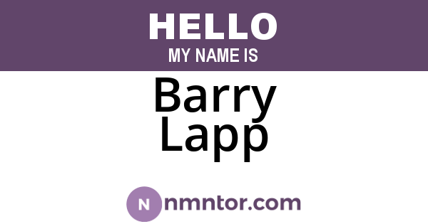 Barry Lapp