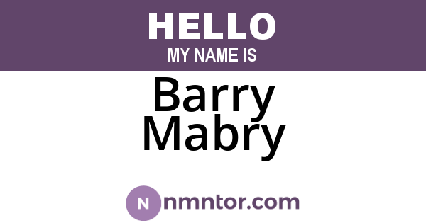 Barry Mabry