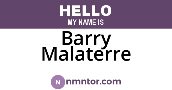 Barry Malaterre