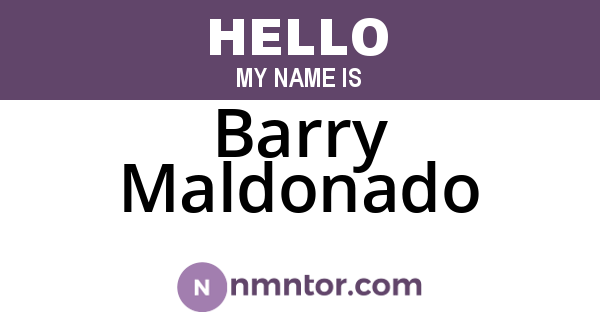 Barry Maldonado