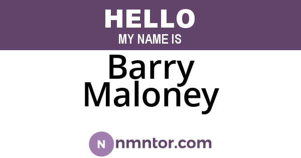 Barry Maloney