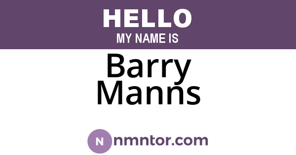 Barry Manns
