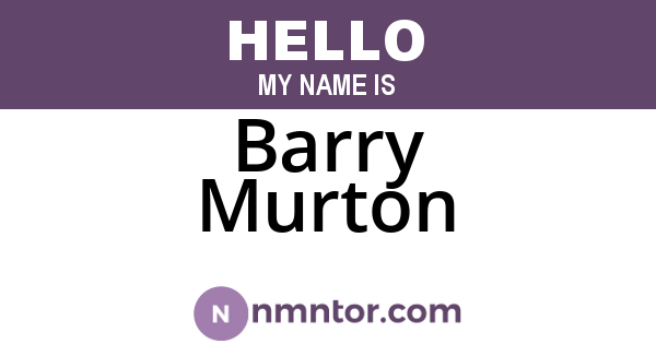Barry Murton