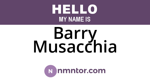 Barry Musacchia