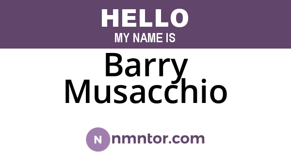 Barry Musacchio