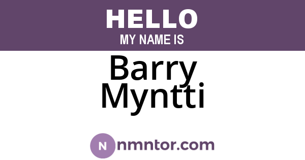 Barry Myntti