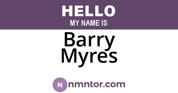 Barry Myres