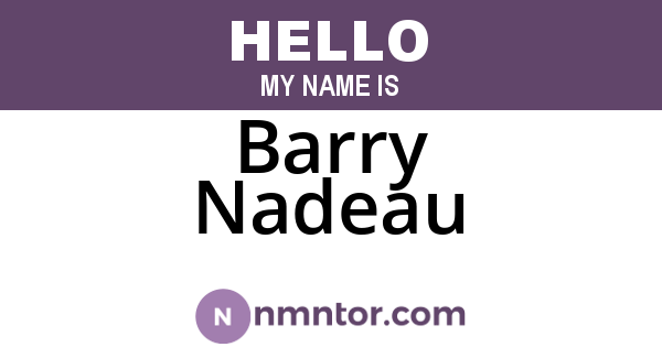 Barry Nadeau