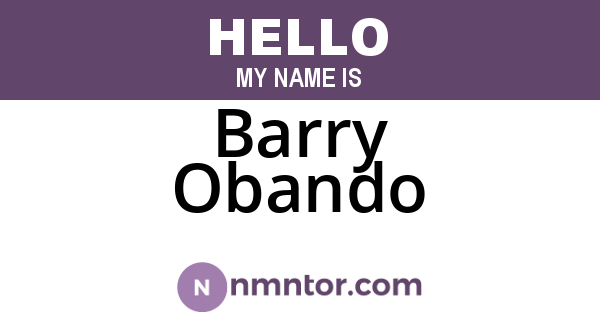 Barry Obando
