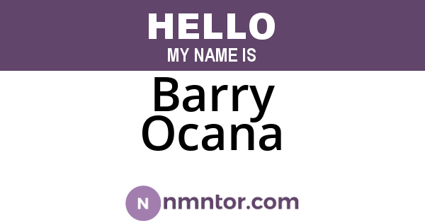 Barry Ocana
