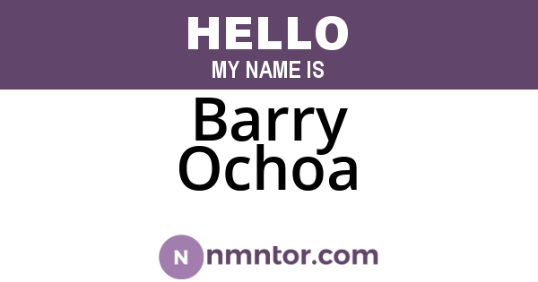 Barry Ochoa