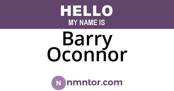 Barry Oconnor