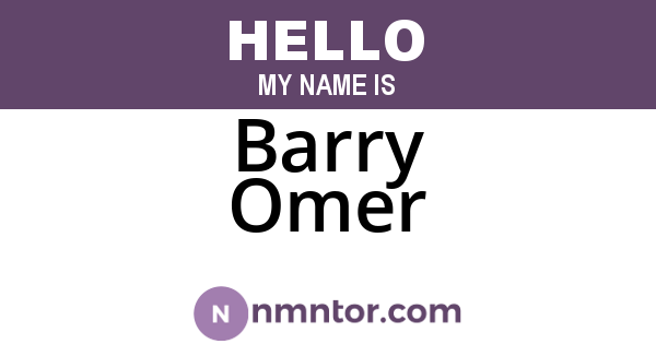 Barry Omer