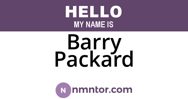 Barry Packard