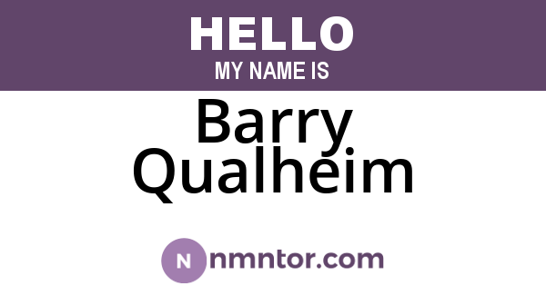 Barry Qualheim