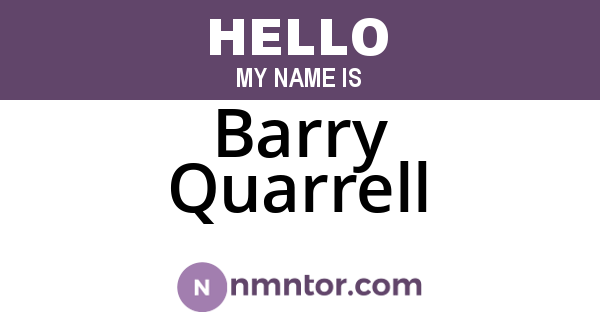 Barry Quarrell