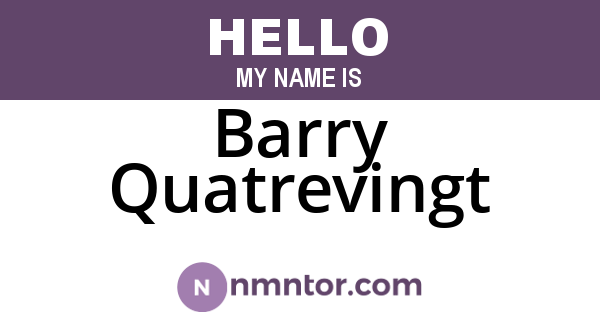 Barry Quatrevingt