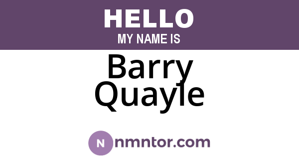 Barry Quayle