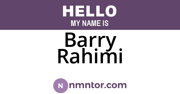 Barry Rahimi