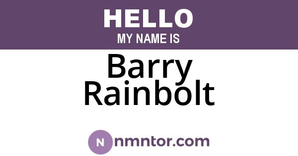Barry Rainbolt