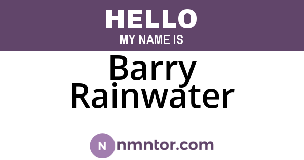Barry Rainwater
