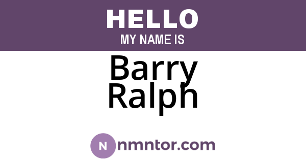 Barry Ralph