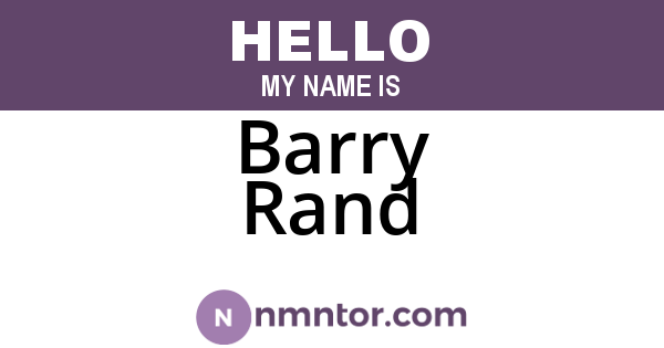 Barry Rand