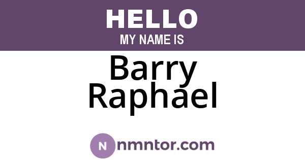 Barry Raphael