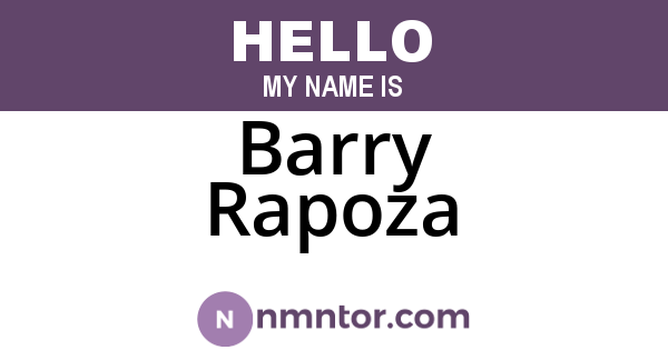 Barry Rapoza