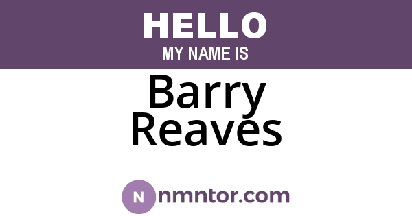 Barry Reaves