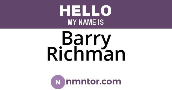 Barry Richman