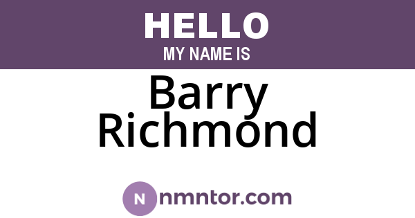 Barry Richmond