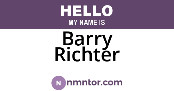 Barry Richter