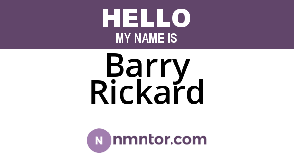 Barry Rickard