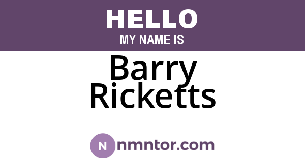 Barry Ricketts