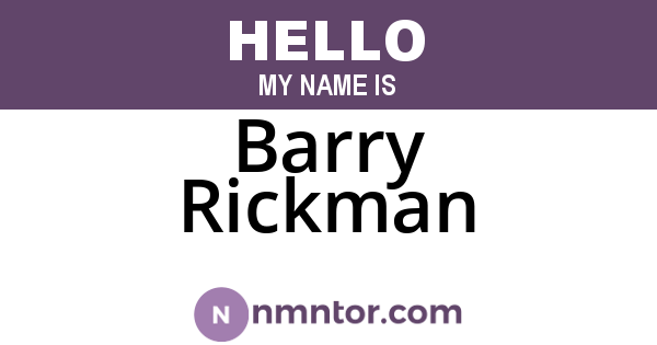Barry Rickman
