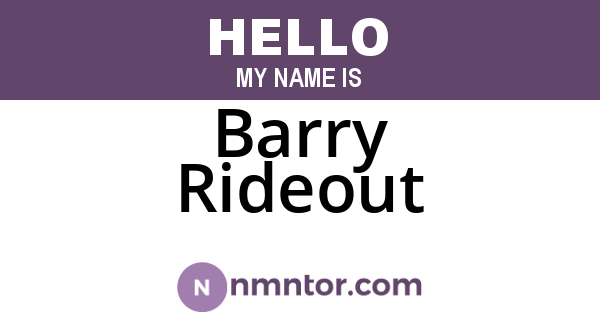 Barry Rideout