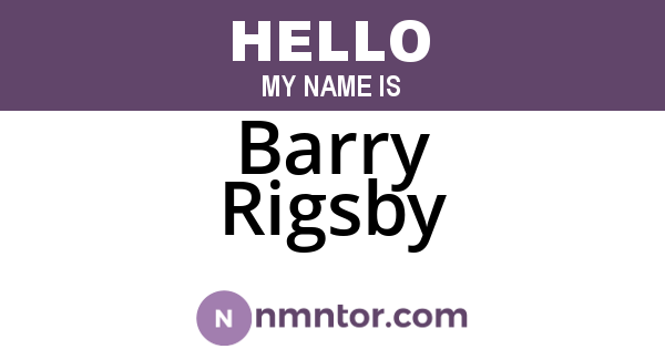 Barry Rigsby