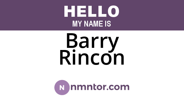 Barry Rincon