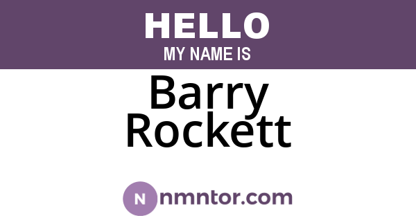 Barry Rockett