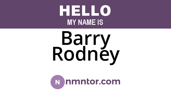 Barry Rodney