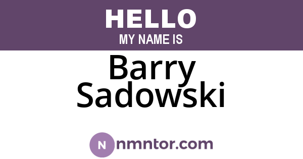 Barry Sadowski