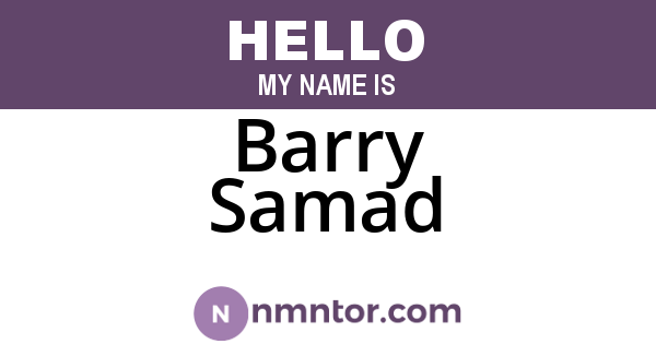 Barry Samad