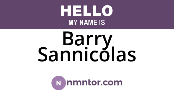 Barry Sannicolas