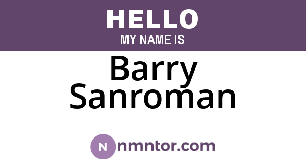 Barry Sanroman